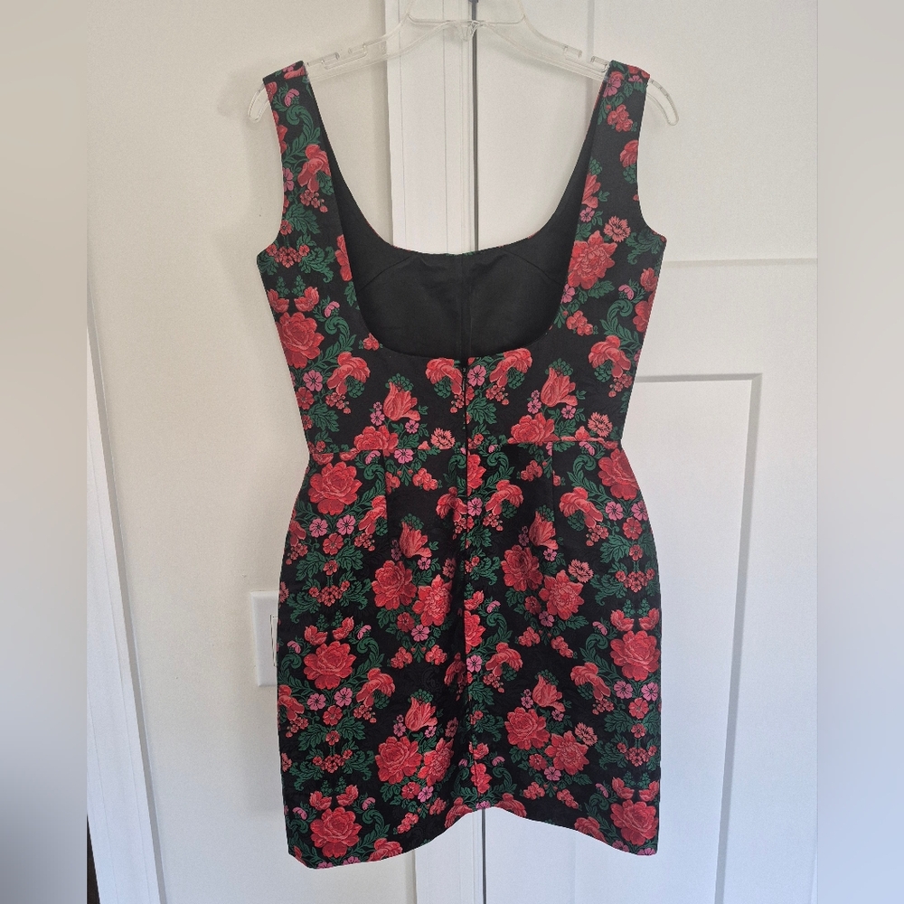 Dolce & Gabbana Dress Silk Blend Black Floral Mini ITALY Size 42 (M) - Picture 3 of 11